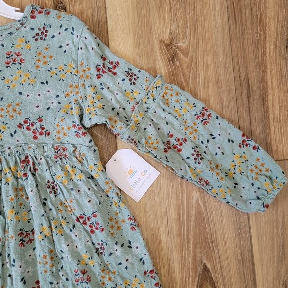 Lauren Conrad Girls Floral Long Sleeve Dress, 4T, NWT - Picture 2 of 7